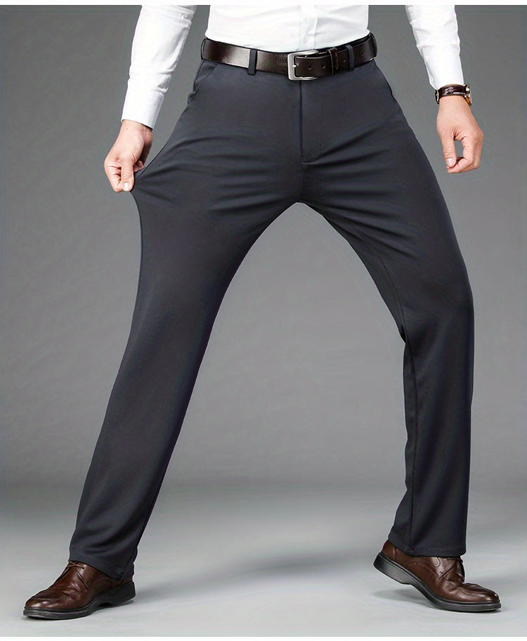 Pantalon Habillé Homme Classique – 93,5% Polyester 6,5% Élasthanne, Coupe Régulière, 6 Coloris XS-XXL