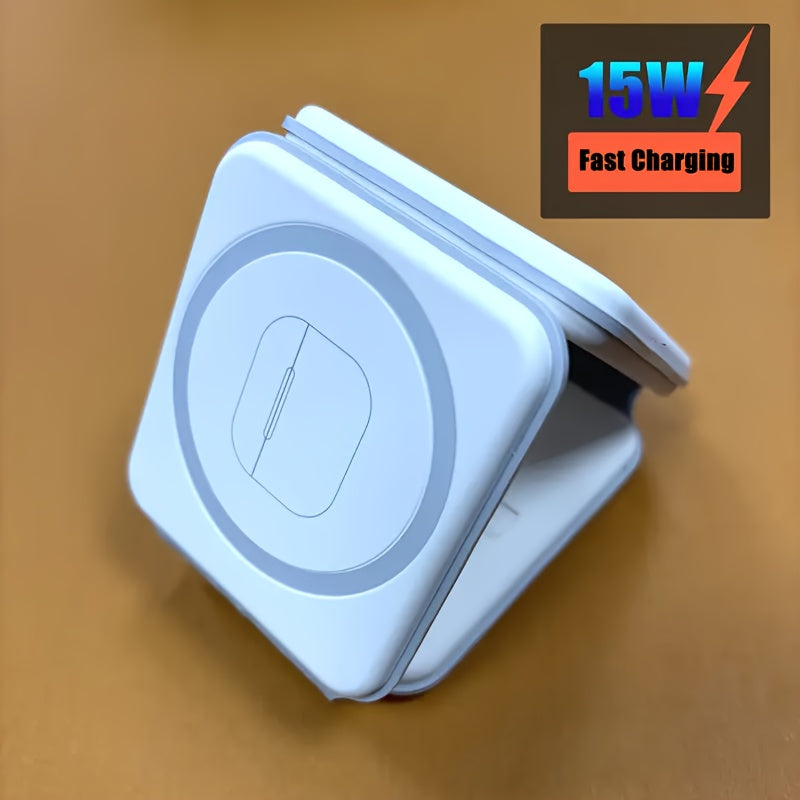 Chargeur magnétique sans fil , pliable,  3 en 1 portable - Topdecheztop.fr