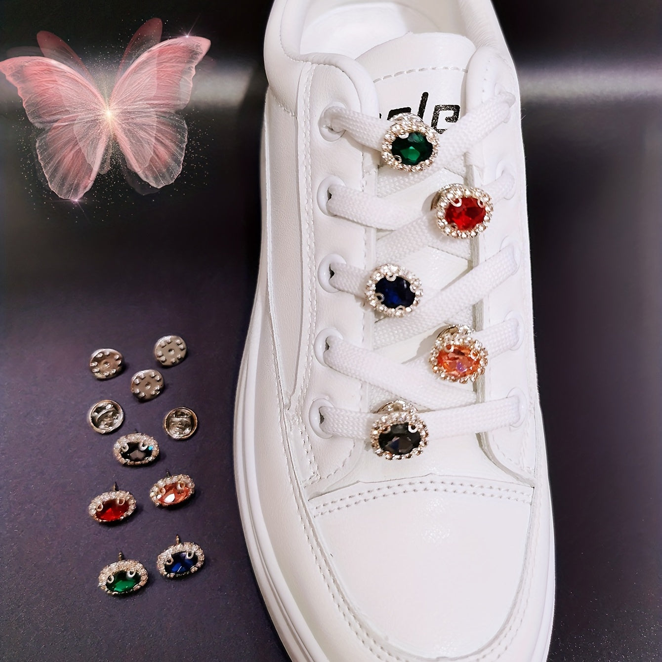 Lot de 10 Breloques Strass Détachables – Customisation Chaussures, Sacs & Accessoires ✨