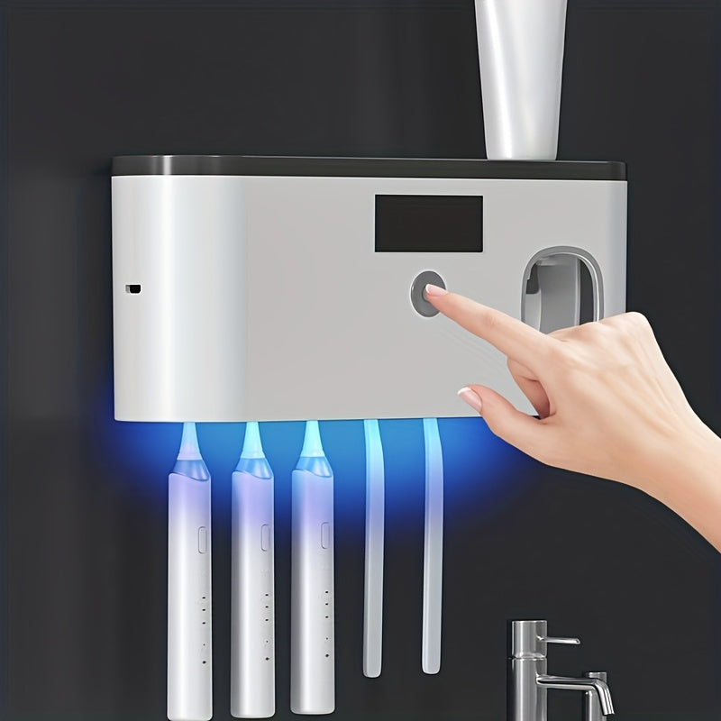 Porte-Brosse à Dents Intelligent + Distributeur de Dentifrice Automatique