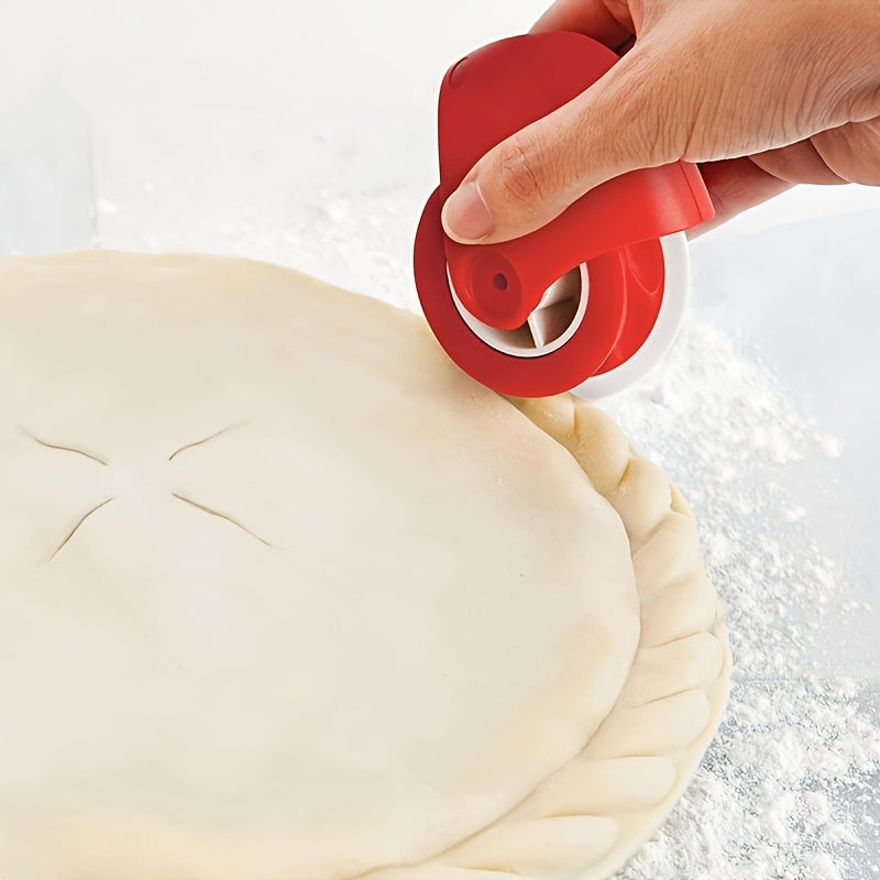 Rouleau a patisserie et pizza sans BPA - Plastique alimentaire, facile a nettoyer, rouge