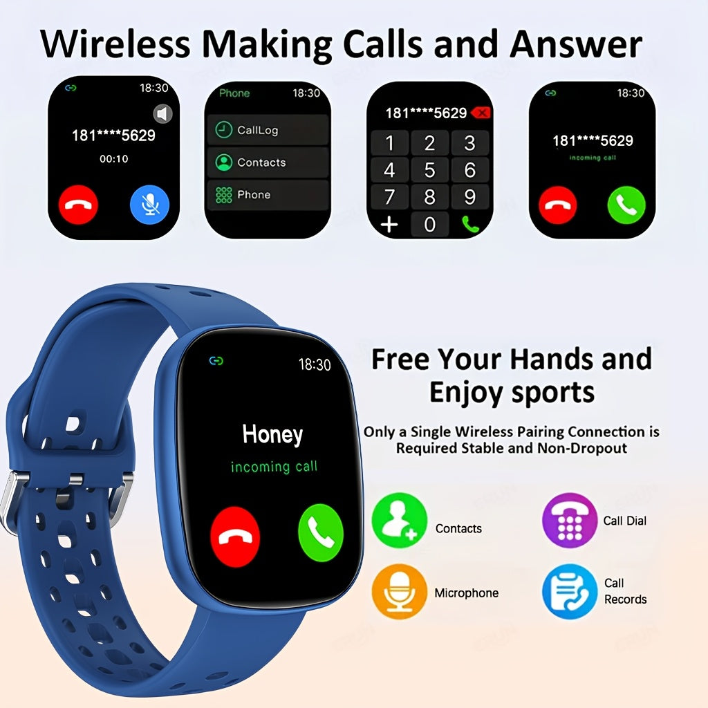 Montre Connectee Sport Ados Adultes Ecran IPS 1.83 Pouces - Appels Sans Fil, Meteo, Musique, Modes Sportifs, Bluetooth 5.0, 4 Coloris