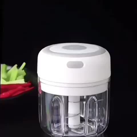 Hachoir Electrique Portable 280ml Rechargeable USB - Legumes Oignons Epices Noix Batterie 500mAh Vert Blanc Rose