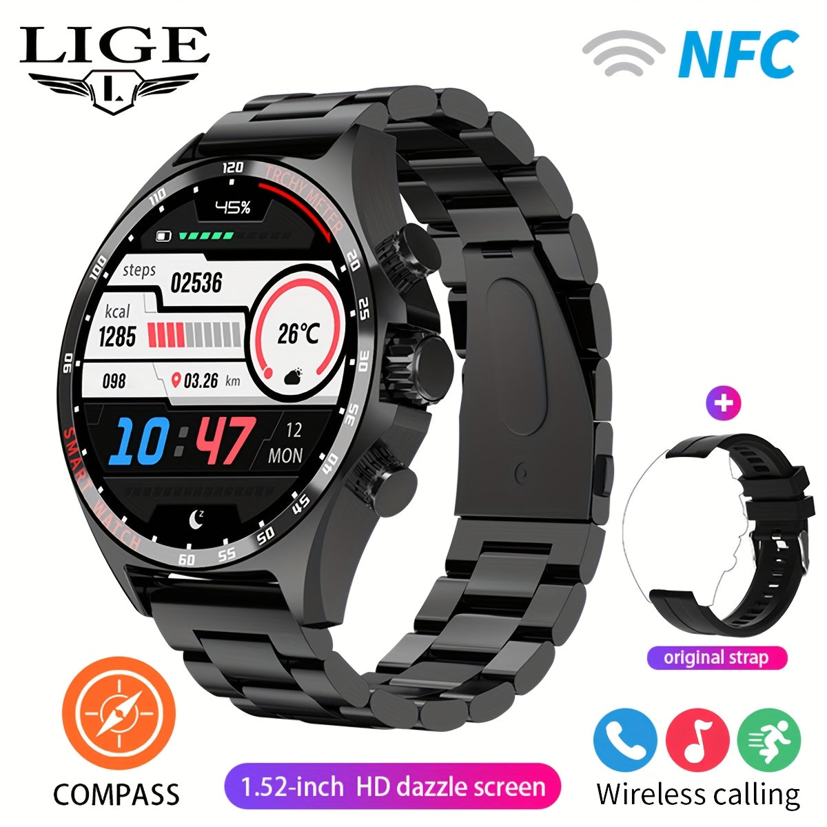 Montre intelligente pour hommes - Topdecheztop.fr
