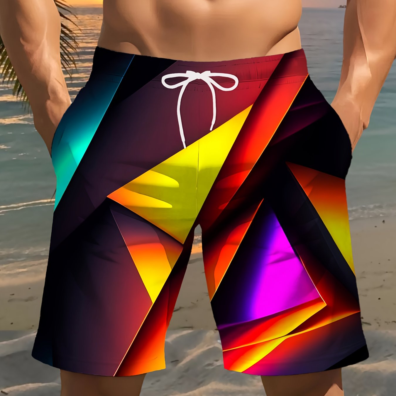 Short de Plage Homme Imprimé a Sechage Rapide - Style Decontracte