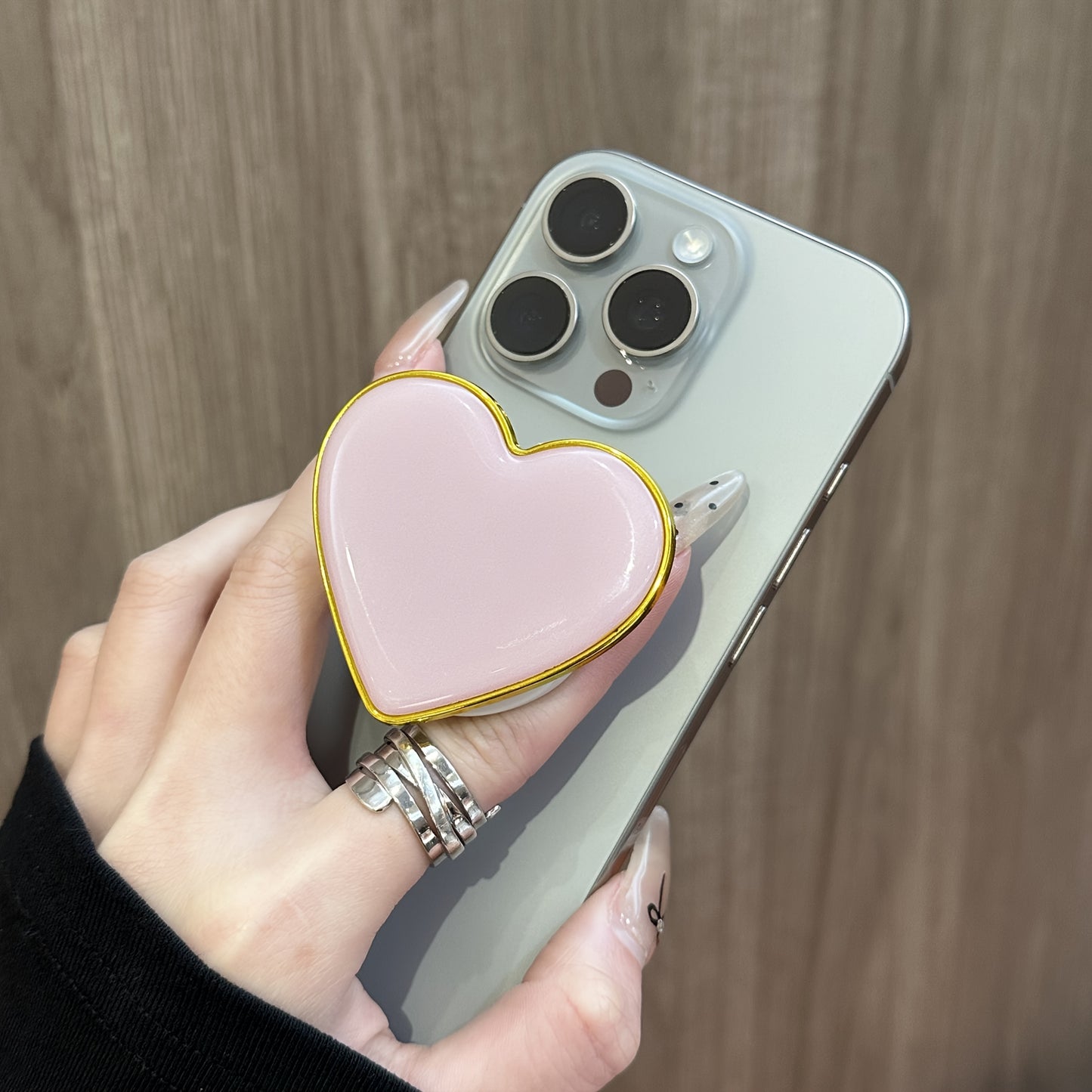 Support Téléphone Forme Cœur – Socle Universel, Design Élégant, 2 Coloris