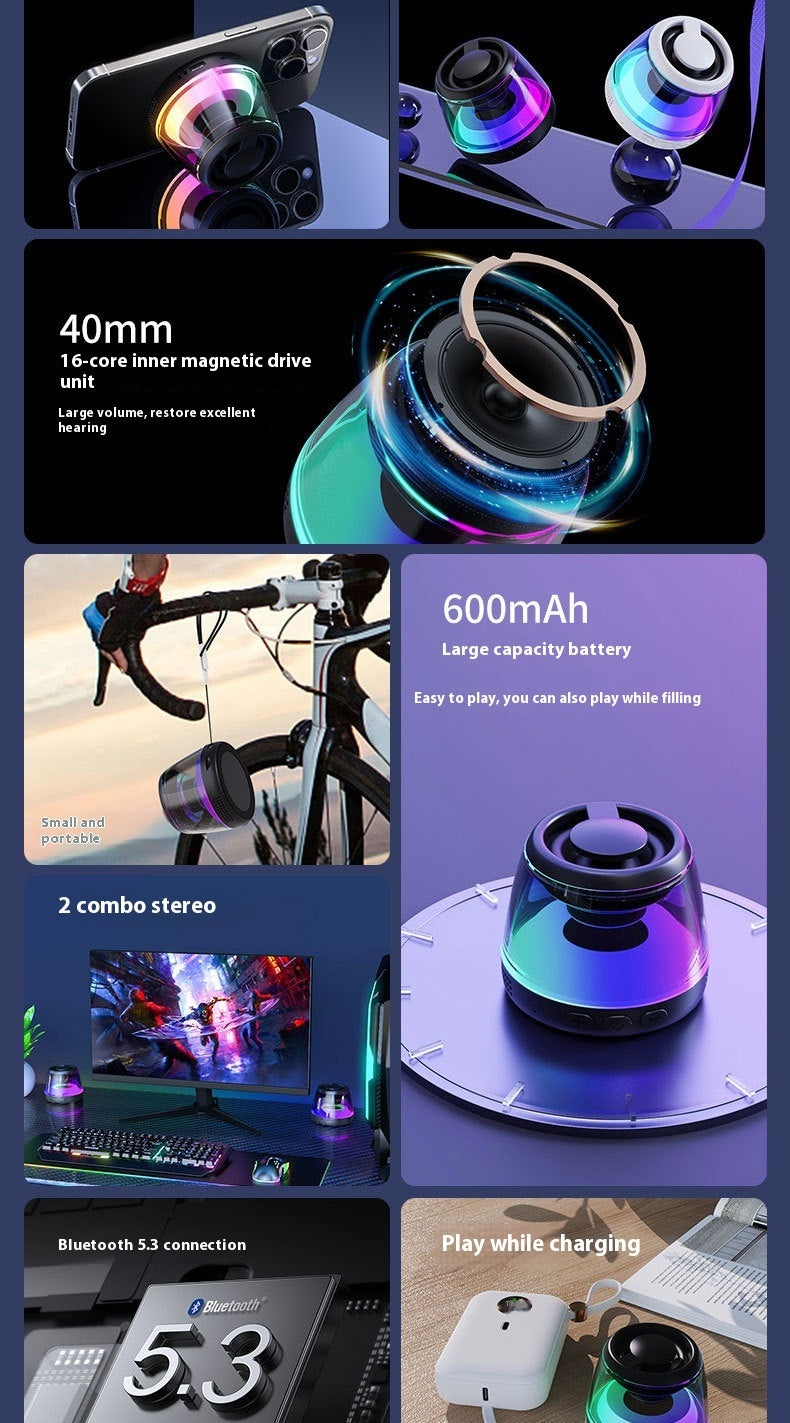 Mini haut-parleur magnétique Bluetooth portable sans fil - Topdecheztop.fr