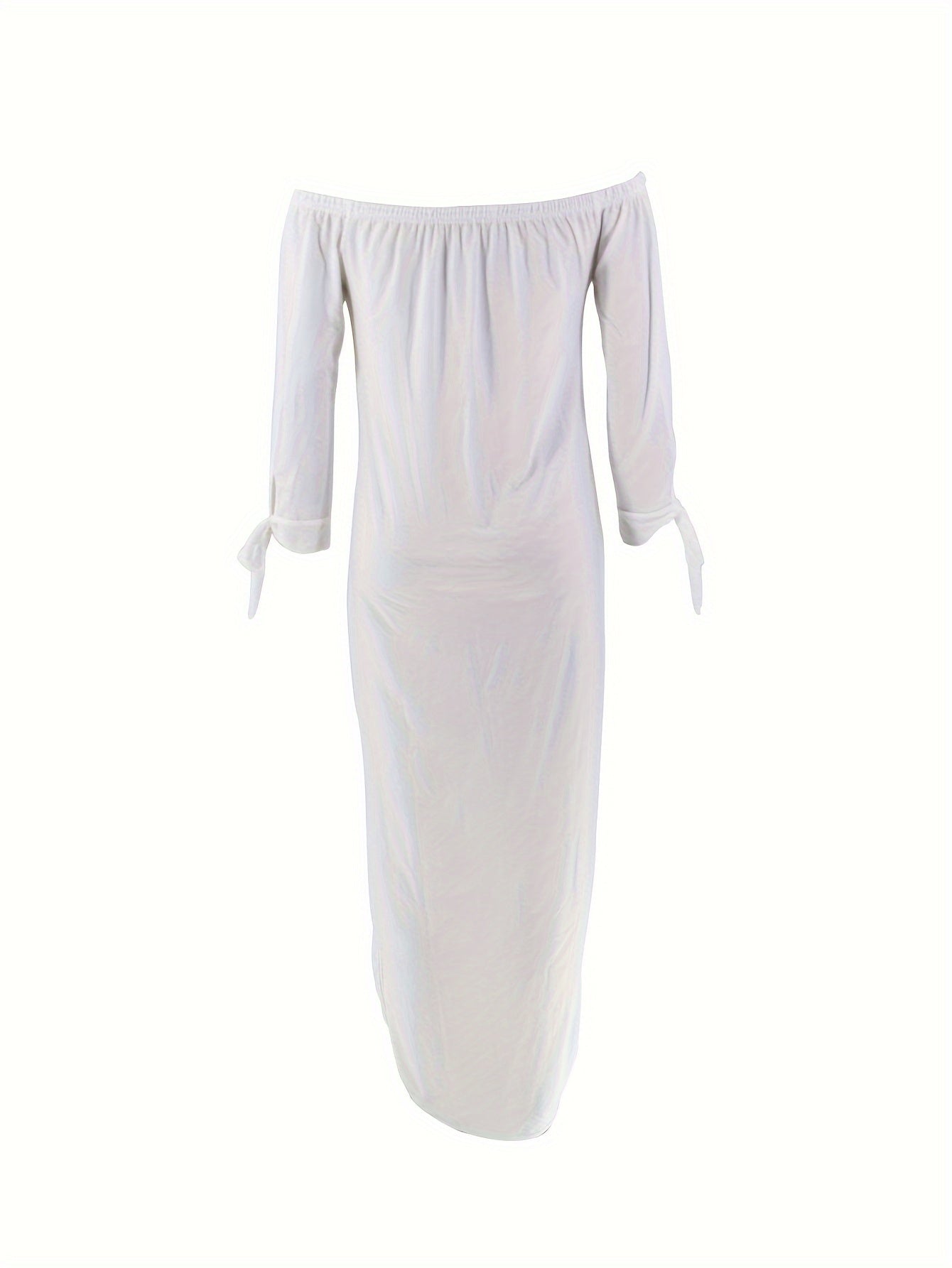 Robe Épaules Dénudées Imprimée Lettres – Style Crayon Décontracté | Printemps-Automne | S au XXL