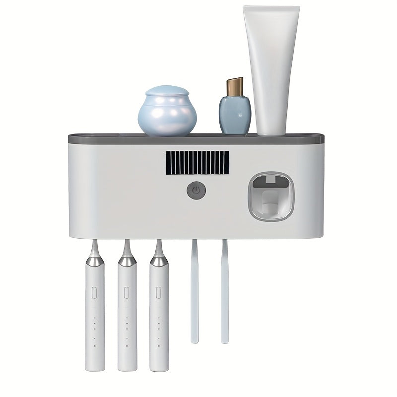 Porte-Brosse à Dents Intelligent + Distributeur de Dentifrice Automatique