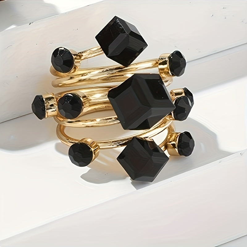Bague simple pour femme, élégante, spéciale et unique, avec strass - Topdecheztop.fr