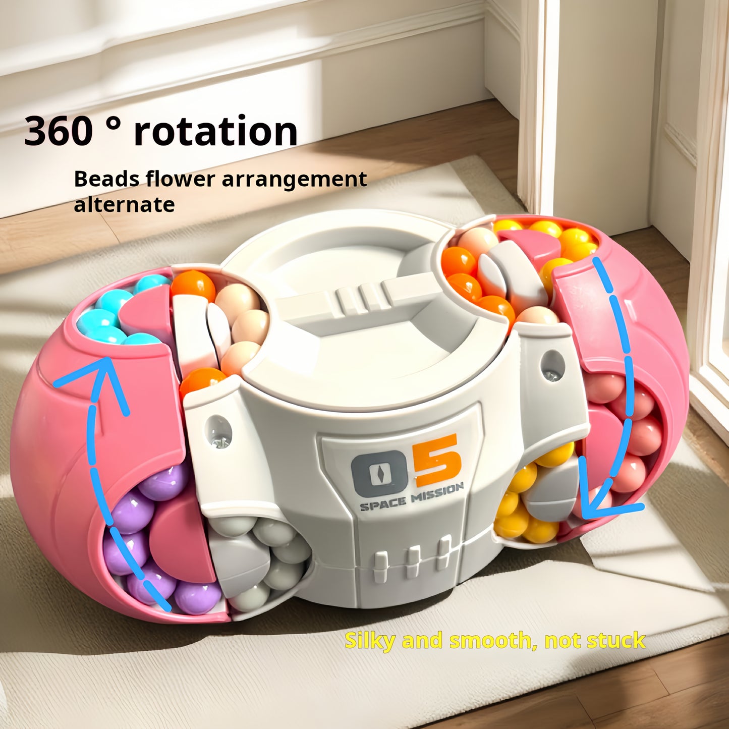 Cube Anti-Stress Magic Beans Puzzle 3D Multifacettes - Jouet Sensoriel, 2 Coloris, Des 3 Ans