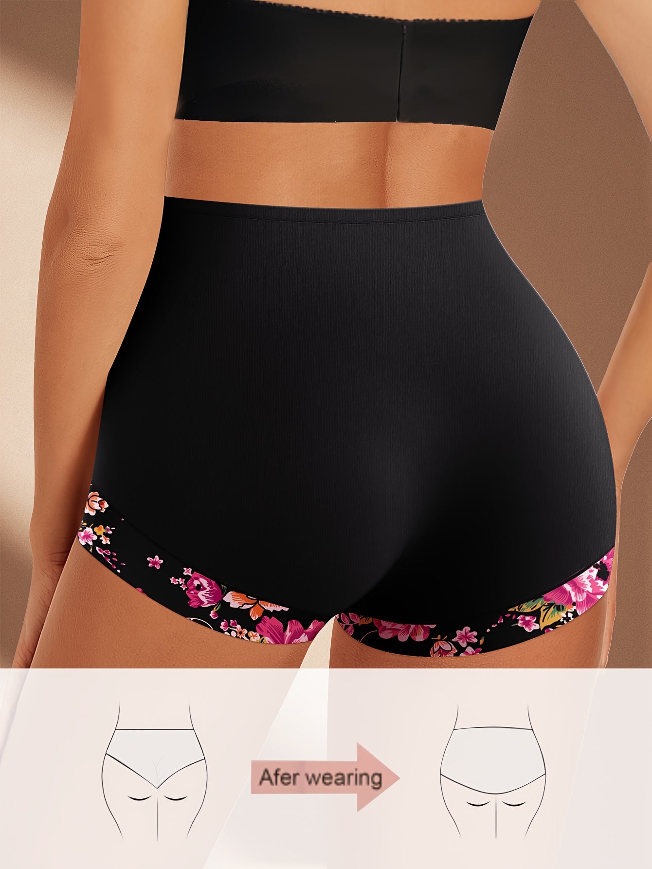 Lot de 4 Boxers Shorts Taille Haute Femme — Imprimé Floral, 92% Coton, Broderie Œillets, S-XXL