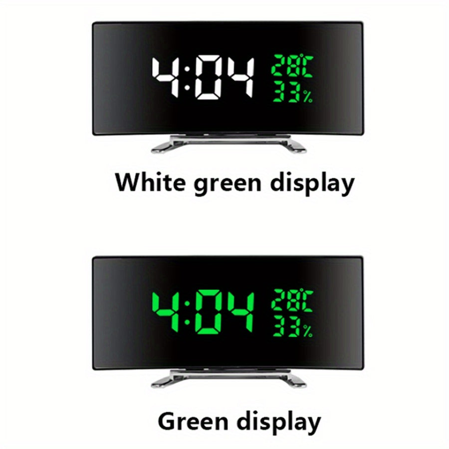 Réveil LED Multifonction Grand Ecran 6,6 Pouces - Heure Temperature Humidite USB