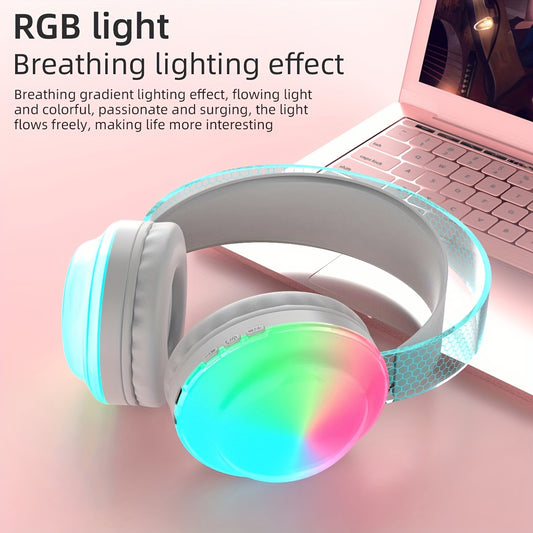 Casque Sans Fil Bluetooth 5.3 – Léger, Micro Intégré, Lumières LED & Batterie 360mAh | 5 Coloris