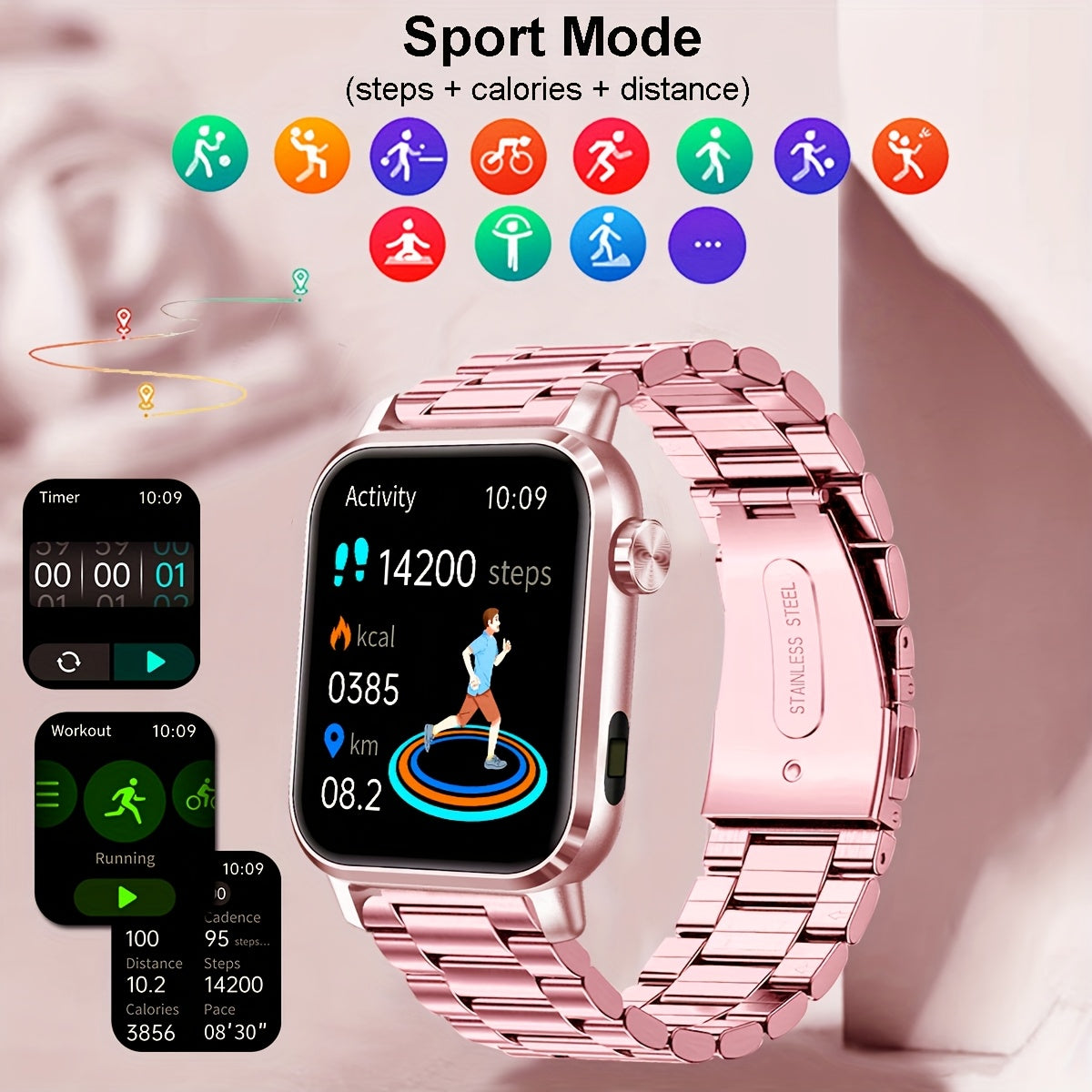 Montre intelligente COIUSOR avec lampe de poche LED intégrée - Topdecheztop.fr