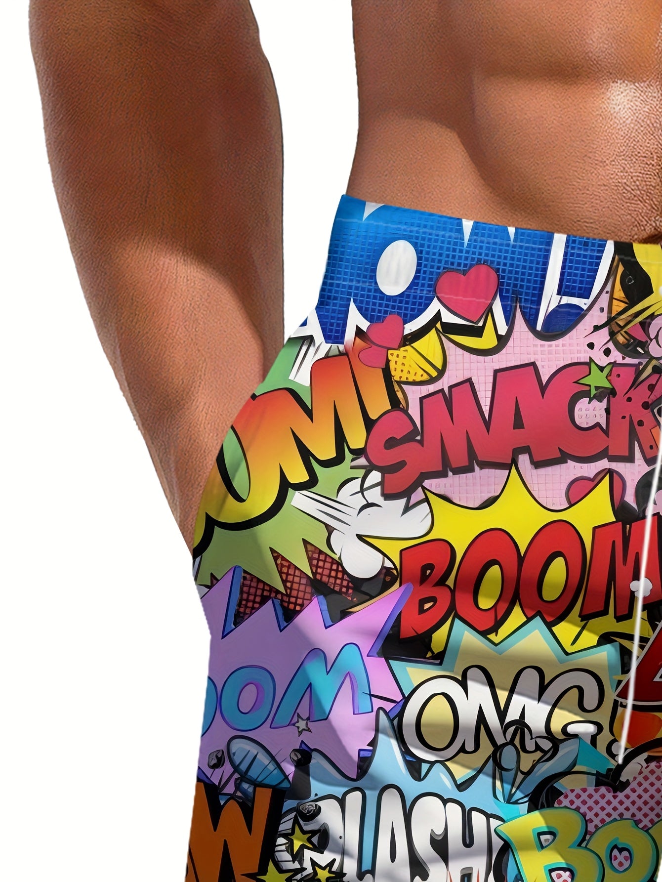 Short de Bain Homme Imprimé Géométrique – Léger & Décontracté 🏖️🌊