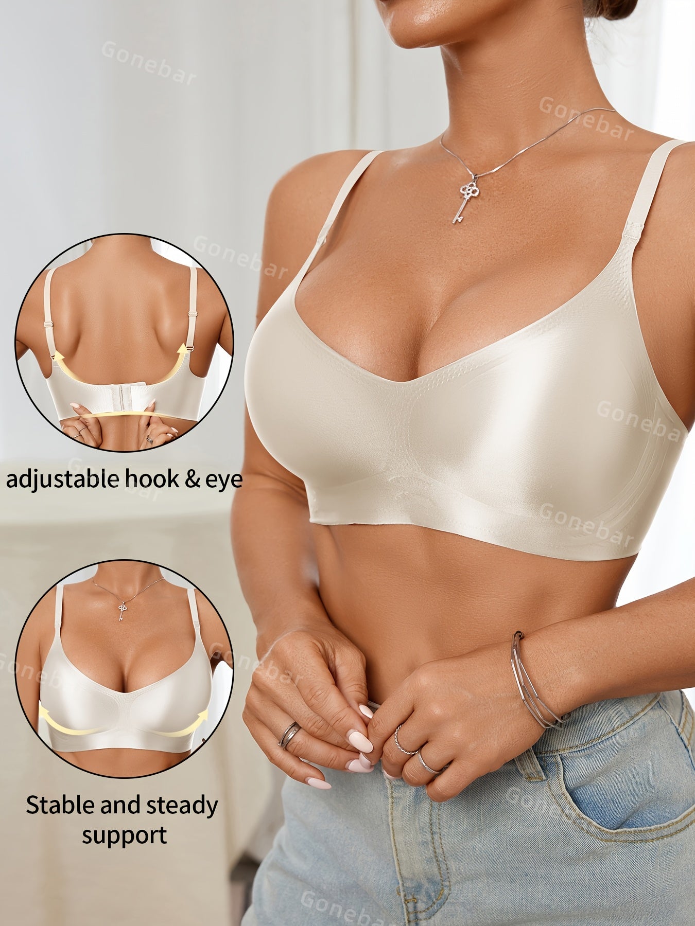 Lot de 3 Soutiens-Gorge Sans Coutures Femme - Brassiere Confort Invisible