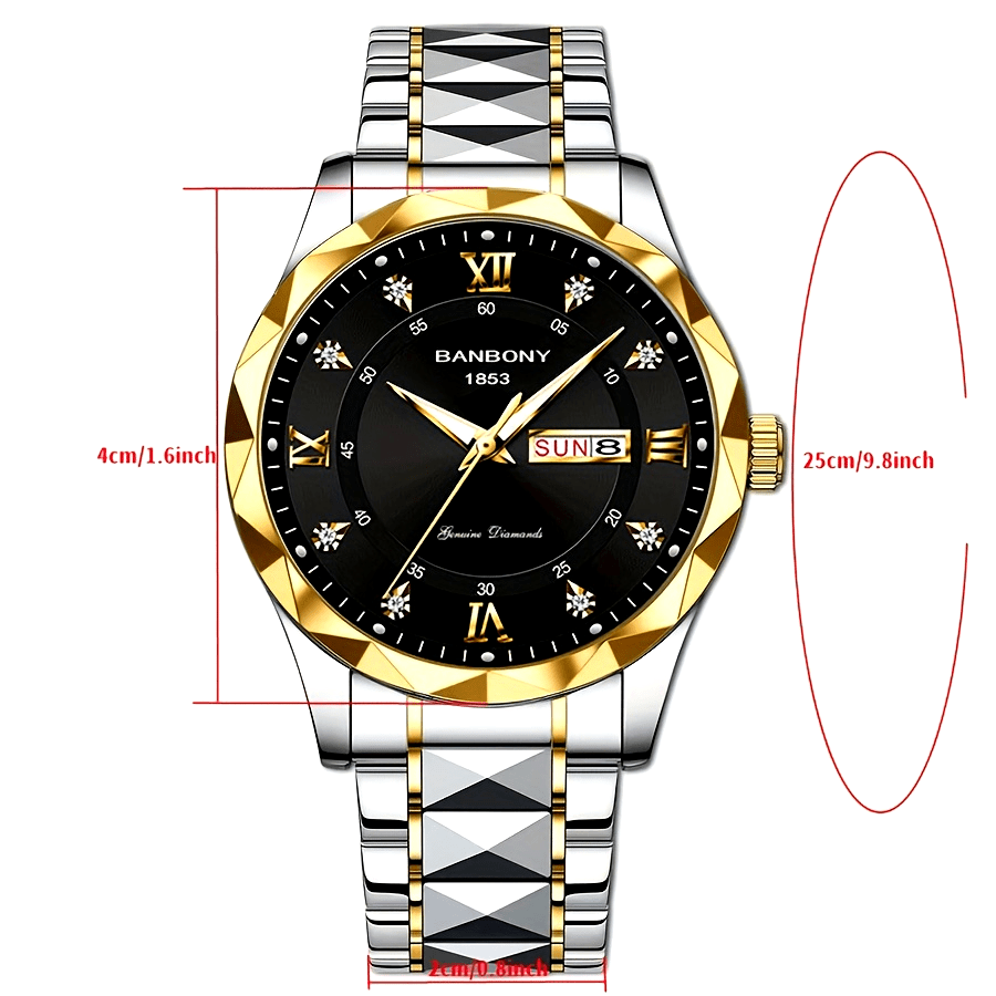 Montre multifonctionnelle pour homme avec bracelet en acier inoxydable - Topdecheztop.fr
