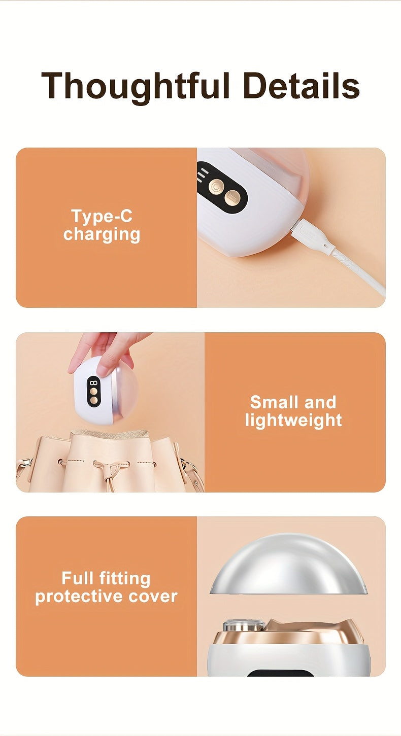 Coupe-ongles electrique 2 en 1 - Manucure, polissage, anti-coupure, eclairage, recharge USB, blanc ou orange
