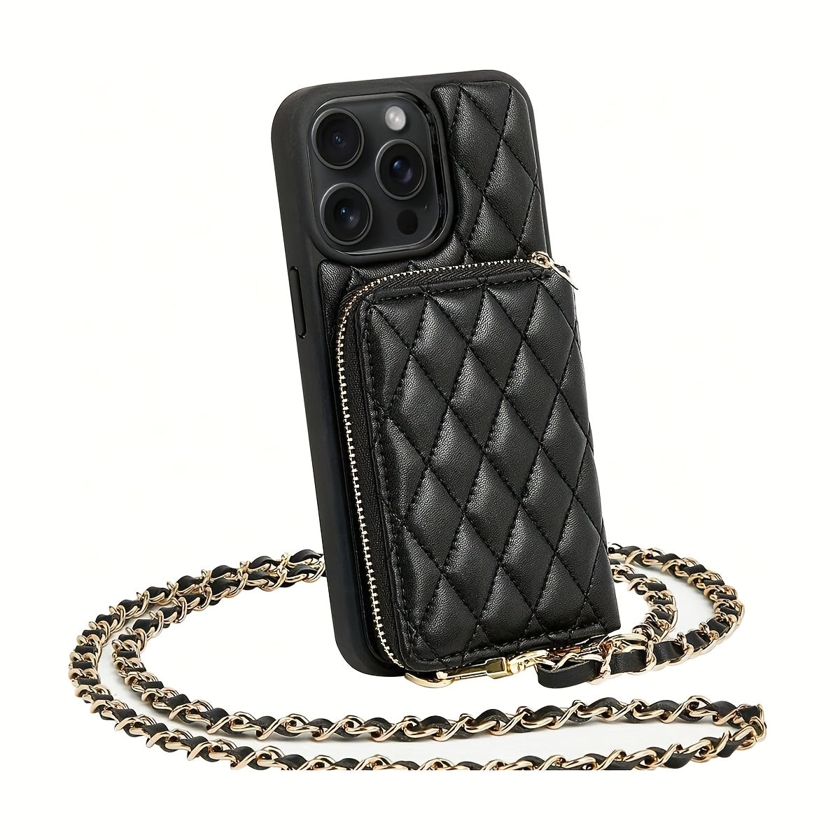 Étui Téléphone Similicuir avec Fermeture Éclair – Support, Protection Objectif – iPhone & Samsung 📱✨
