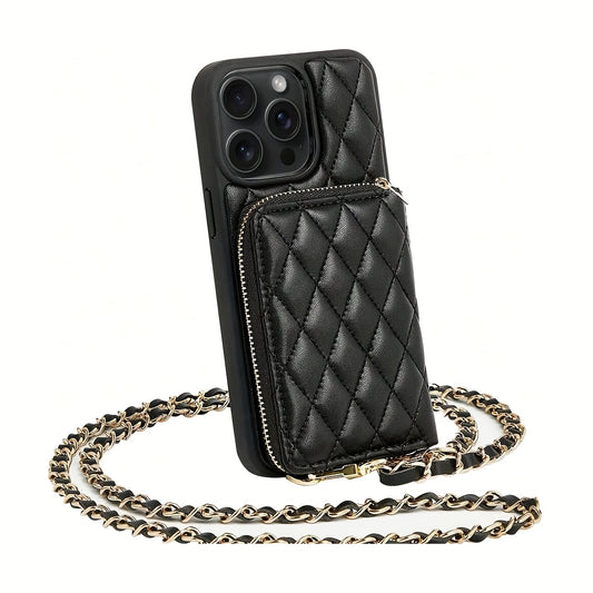 Étui Téléphone Similicuir avec Fermeture Éclair – Support, Protection Objectif – iPhone & Samsung 📱✨