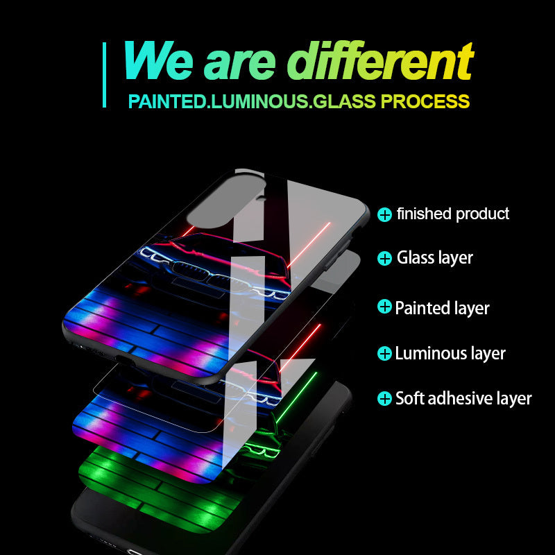 Coque Samsung Galaxy Phosphorescente Neon - Verre Trempe Antichoc 6,6 Pieds