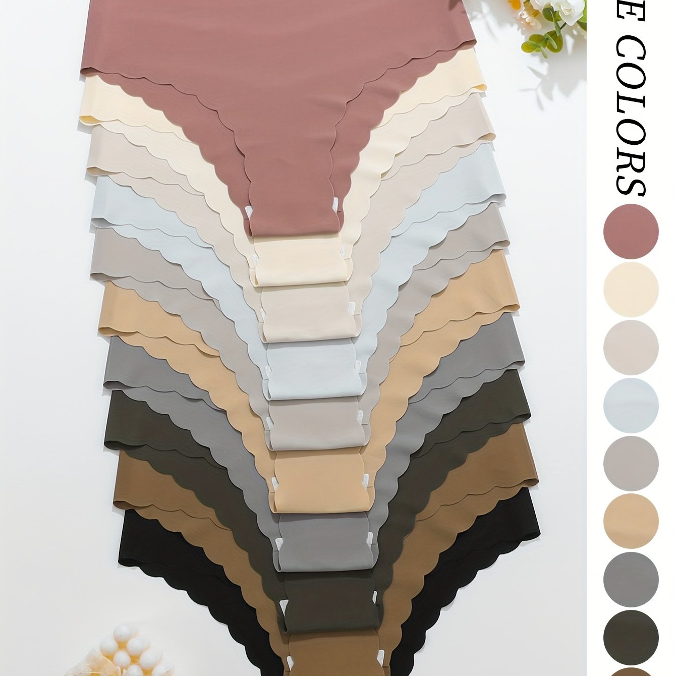 Lot de 10 Culottes Femme Mi-Haute Elegantes - Douces & Confortables