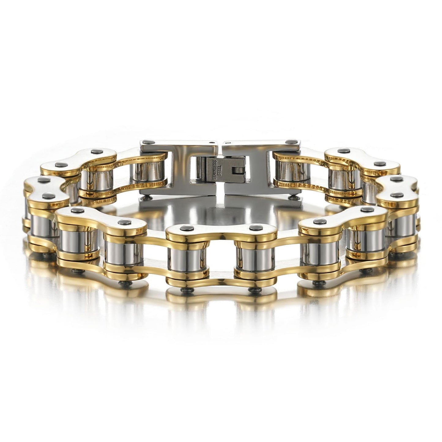 Bracelet à maillons en acier inoxydable pour homme pour la fête des pères