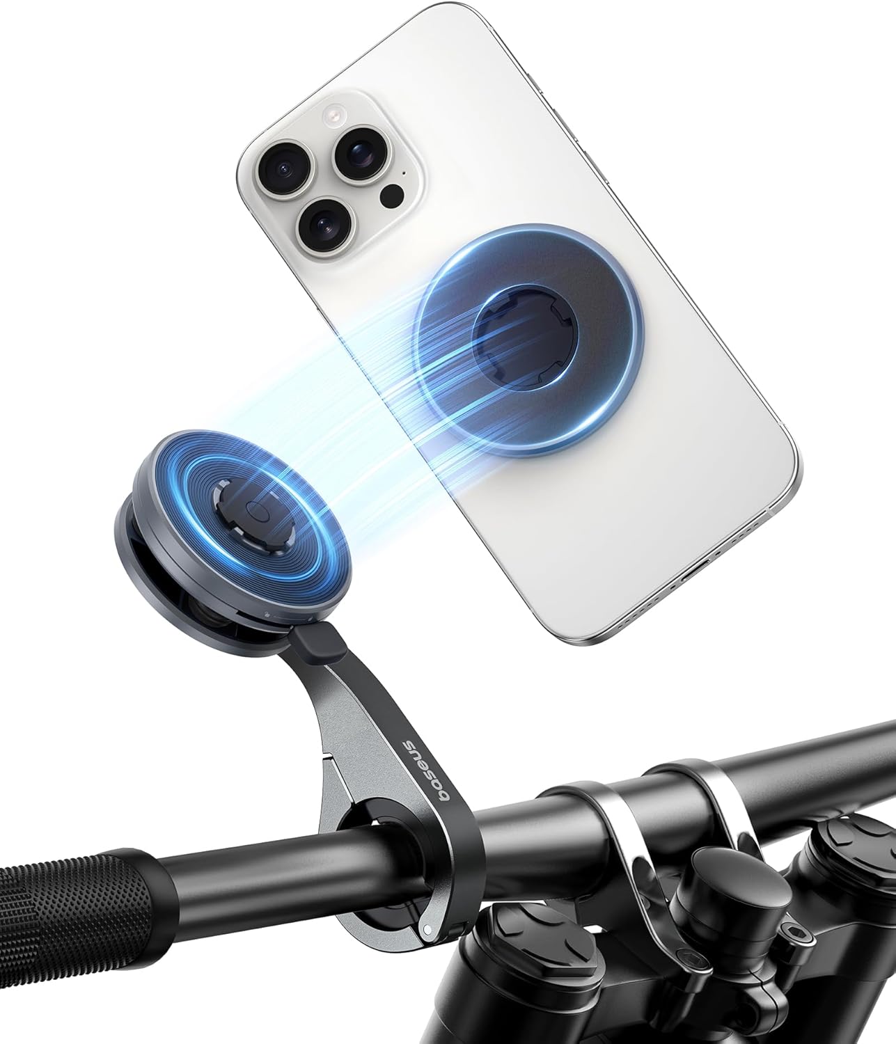 Baseus PrimeTrip VB1 Support Téléphone Vélo, Support Universel Smartphone Vélo, Support Anti-Vibration pour iPhone 16 15 14 13 Pro Max Plus, Samsung S23