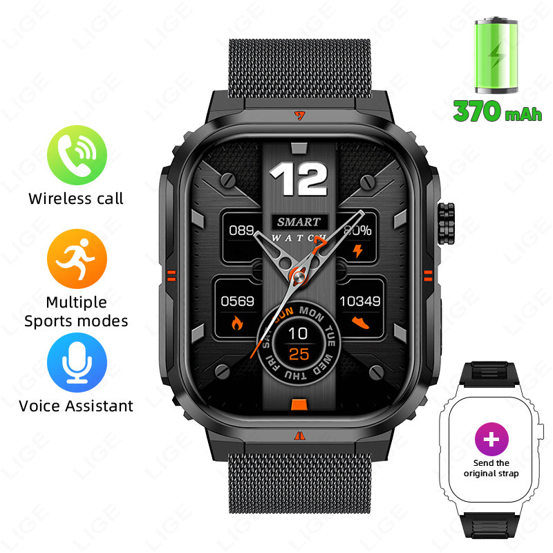 Montre Connectee LIGE Homme Femme - Etanche IP68, Notifications, Declencheur Photo