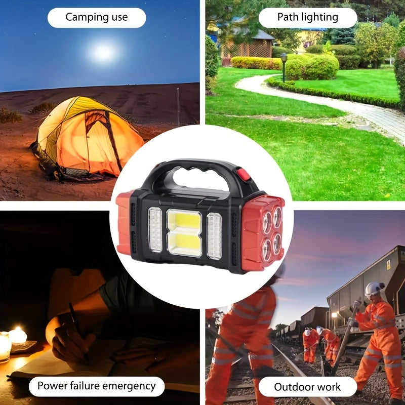 Lanterne de camping solaire à LED multifonctionnelle, lampe de poche - Topdecheztop.fr