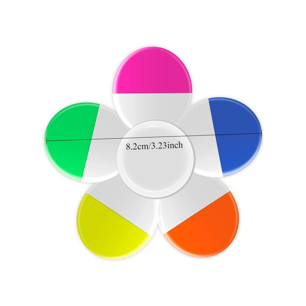 Surligneurs Fleur 5 Couleurs en 1 - Stylo Journaling et Dessin Creatif