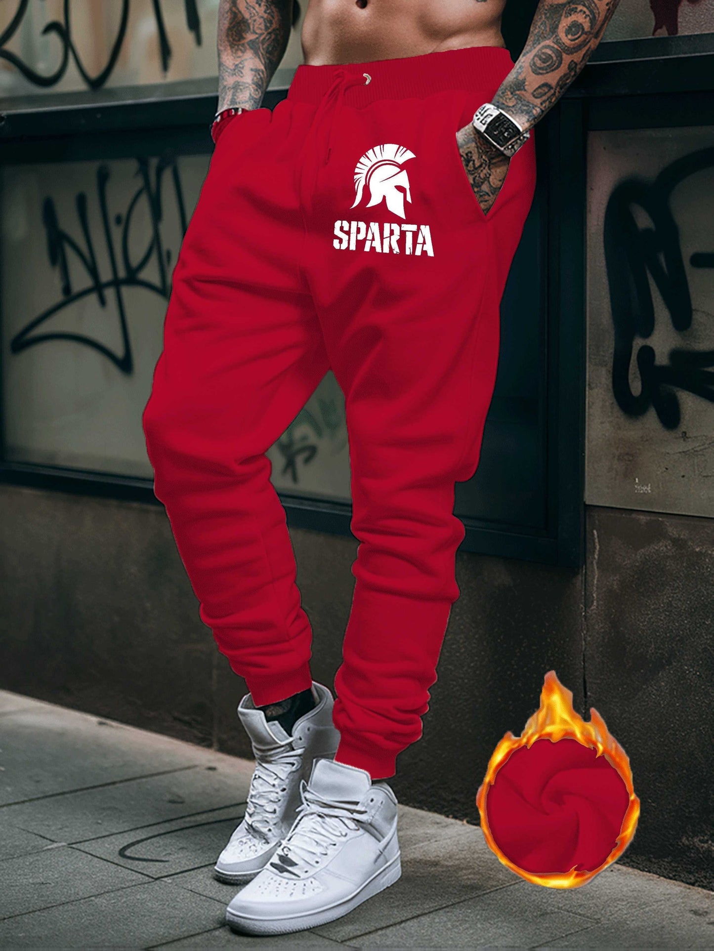 Pantalon Graphique Sparta Soccer Club Homme – 100% Polyester, 12 Coloris, S à XXL