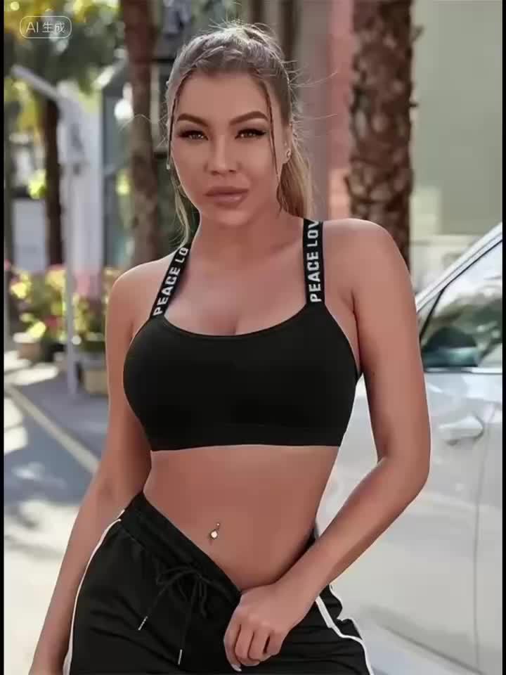 Lot de 6 Brassières de Sport Imprimées JOINBUY – Bretelles Croisées, Rembourrage Amovible | Yoga & Fitness | S au XXL