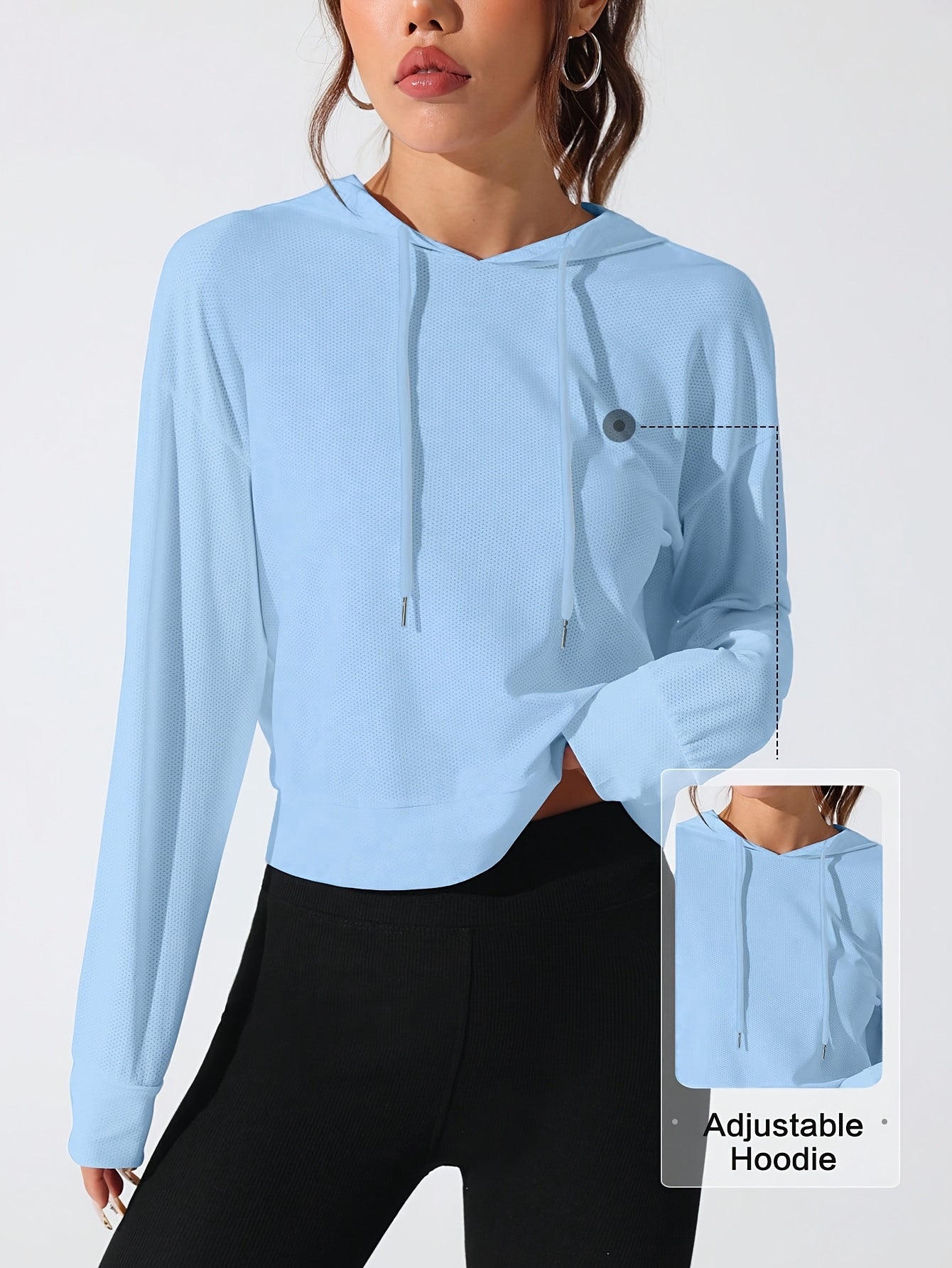 Sweat à capuche  à manches longues pour femme - Topdecheztop.fr