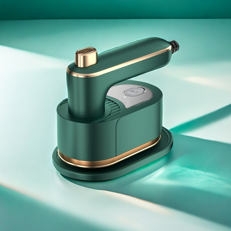 Mini Fer a Repasser Portable Chauffage Rapide - Vapeur 1000W ou Sans Vapeur 40W Maison et Voyage Vert Gris