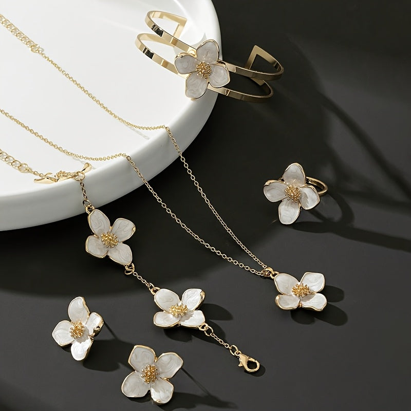 Parure bijoux femme 5 pièces - Alliage doré, style sexy & fête