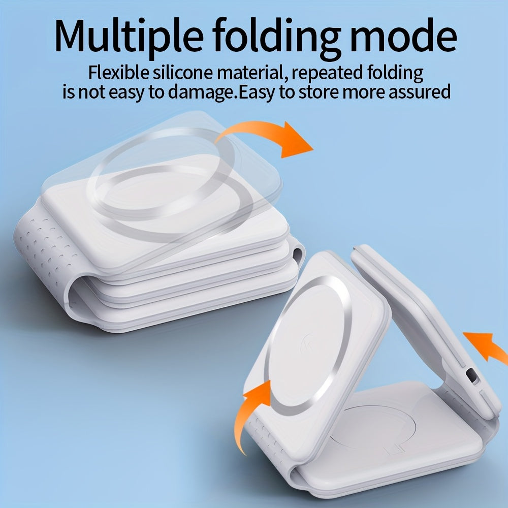 Chargeur magnétique sans fil , pliable,  3 en 1 portable - Topdecheztop.fr