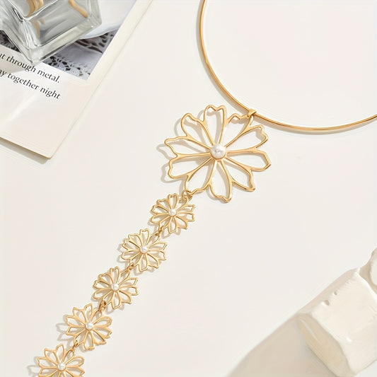 Collier Femme Vintage Fleur Ajouree Elegante - Style Retro Chic