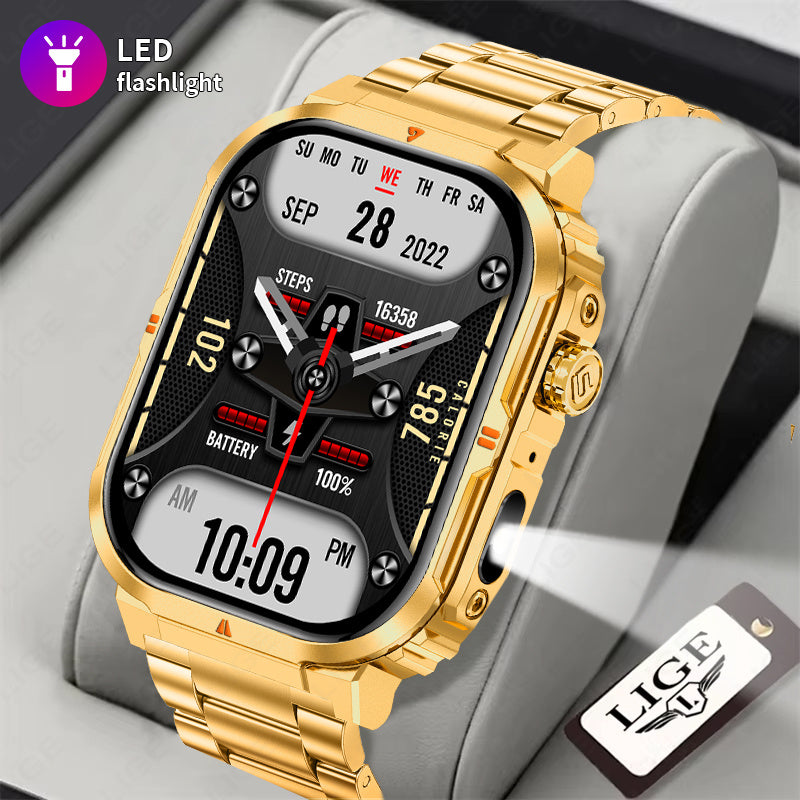 Montre Connectee LIGE Homme Femme - Etanche IP68, Notifications, Declencheur Photo