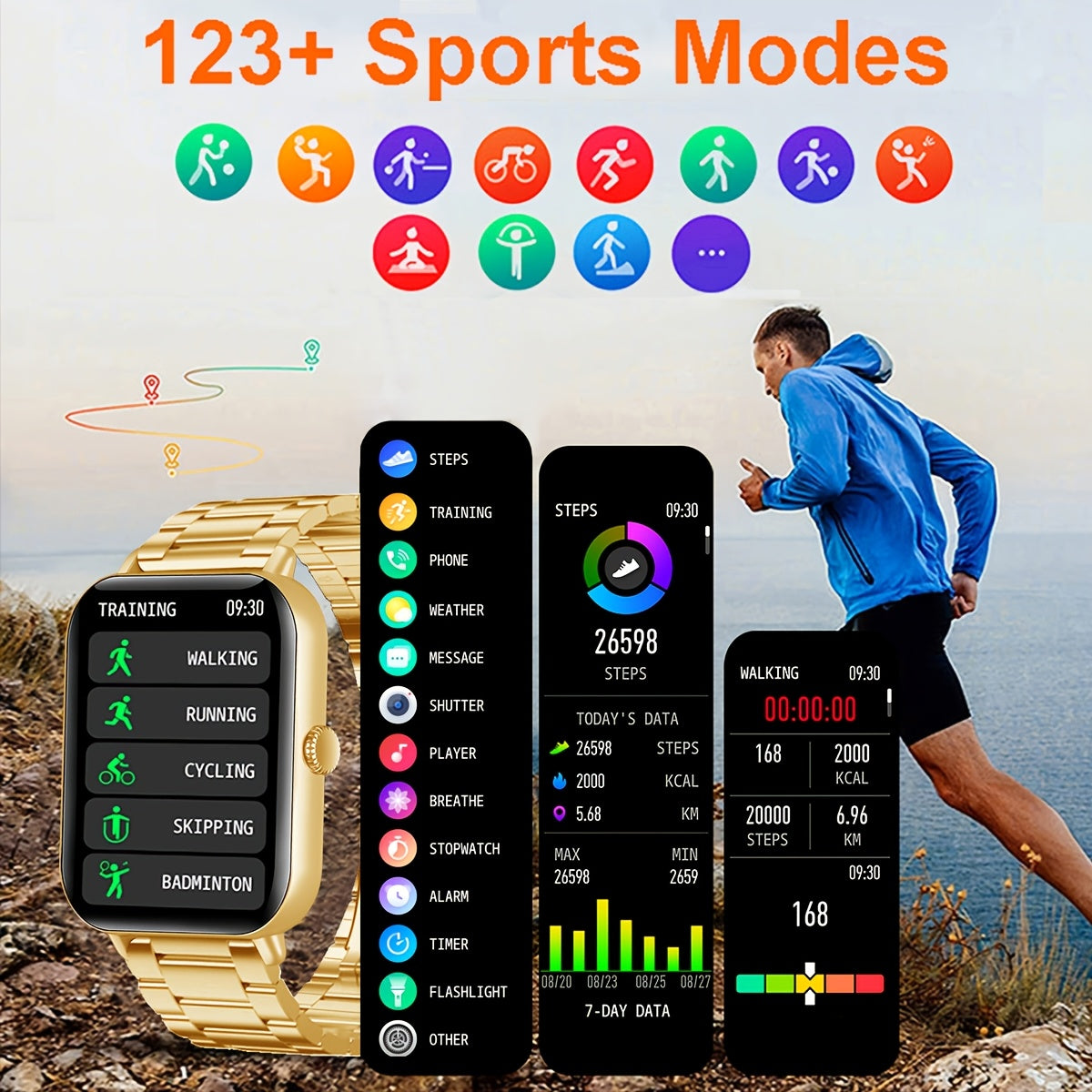 Montre Connectée 1,83” – Appels, Style &  Liberté ⌚🔥