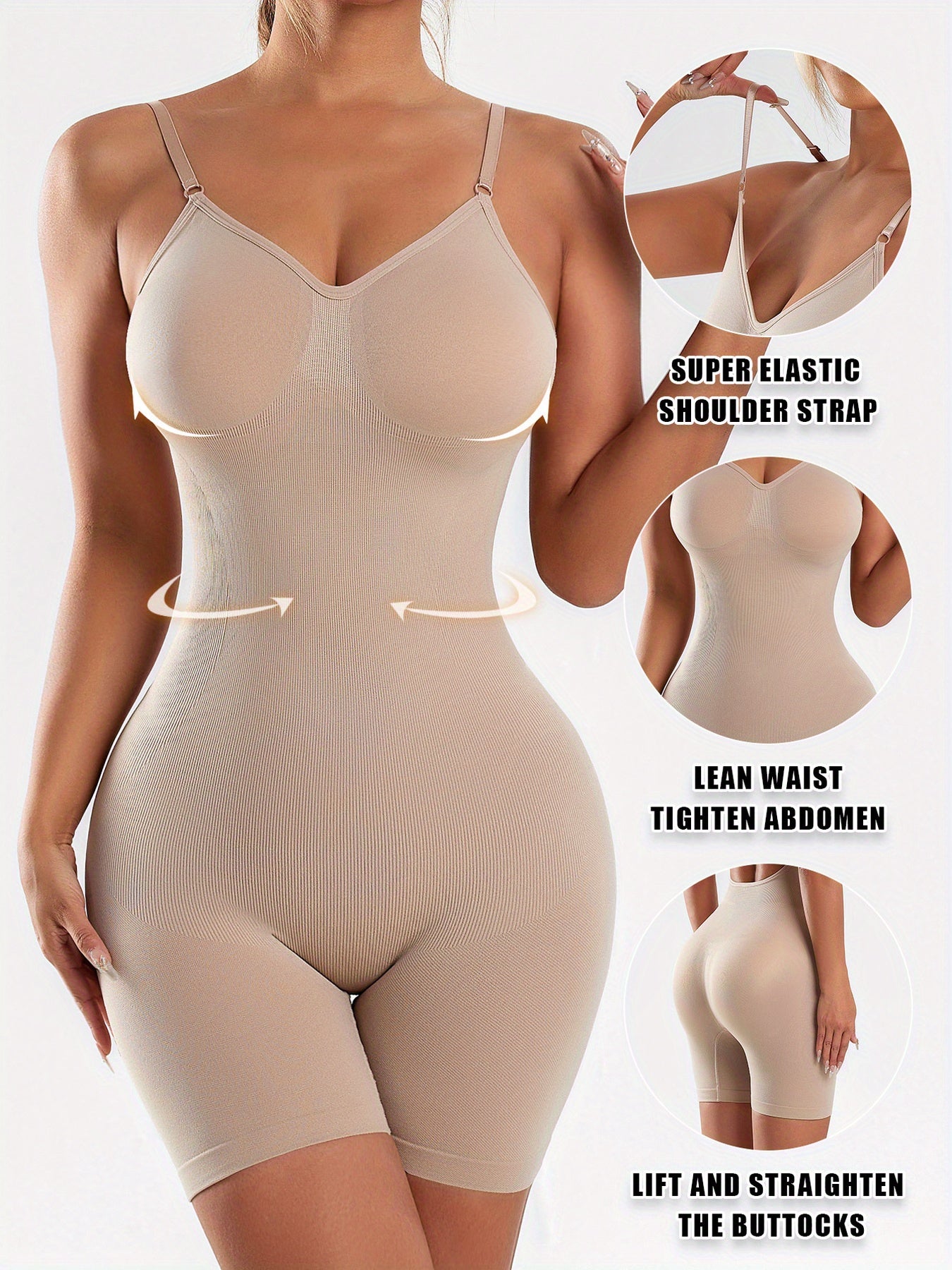 Body Une Pièce Élégant Femme — 85% Polyamide, Support Élevé, 3 Coloris, S-XXL
