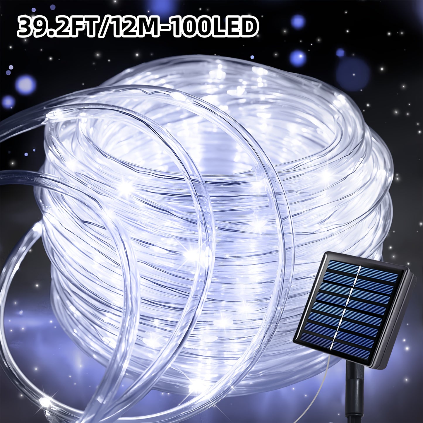 Guirlande Solaire LED - 8 Modes, IPX4, Telecommande, Interieur Exterieur, 50 a 300 LED