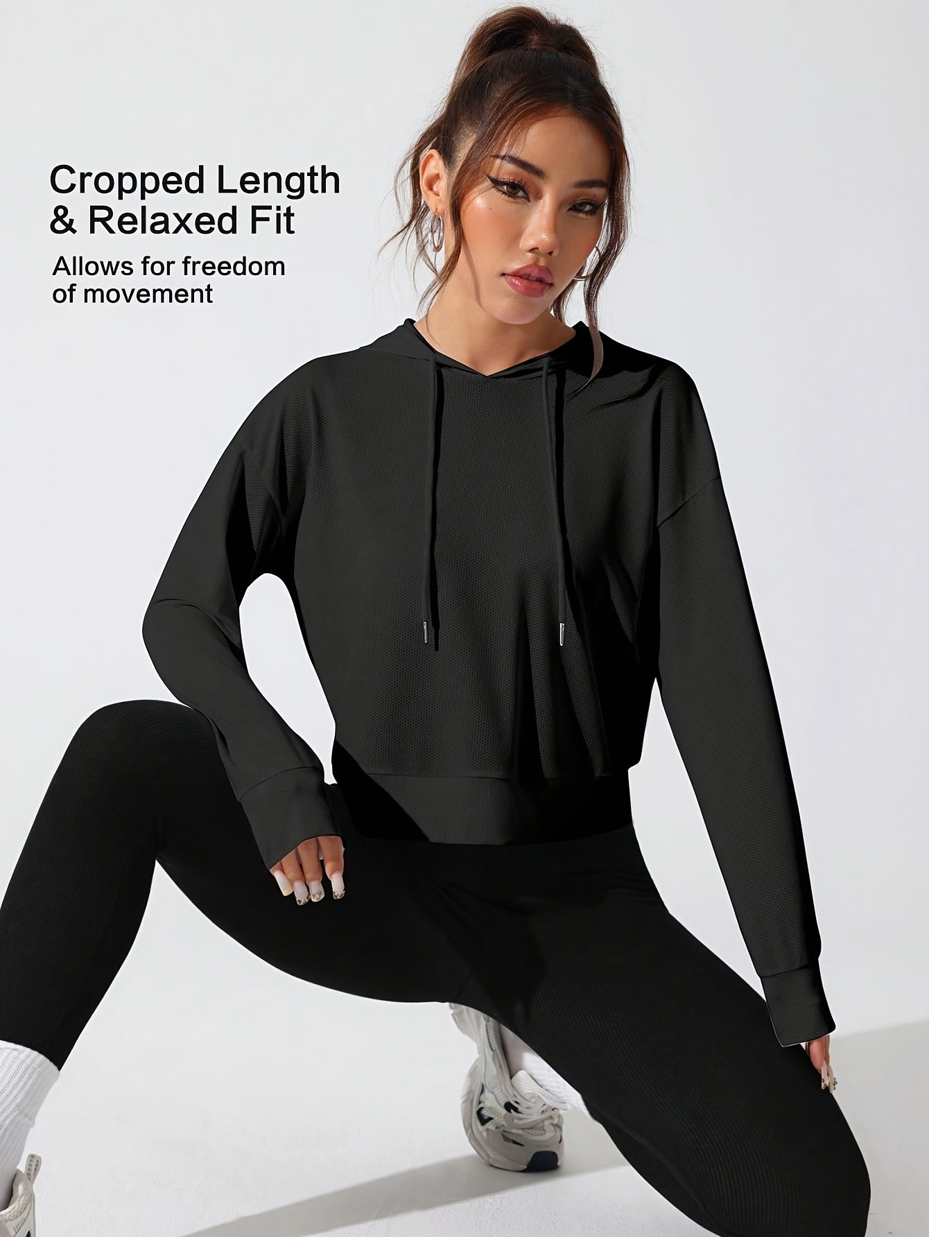 Sweat à capuche  à manches longues pour femme - Topdecheztop.fr