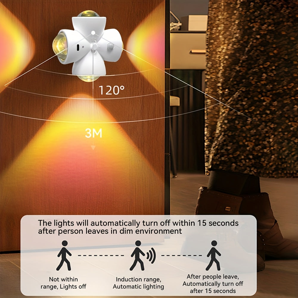 Lot de 2 Veilleuses LED Intelligentes – Détecteur de Mouvement, Rechargeable USB 💡🏠