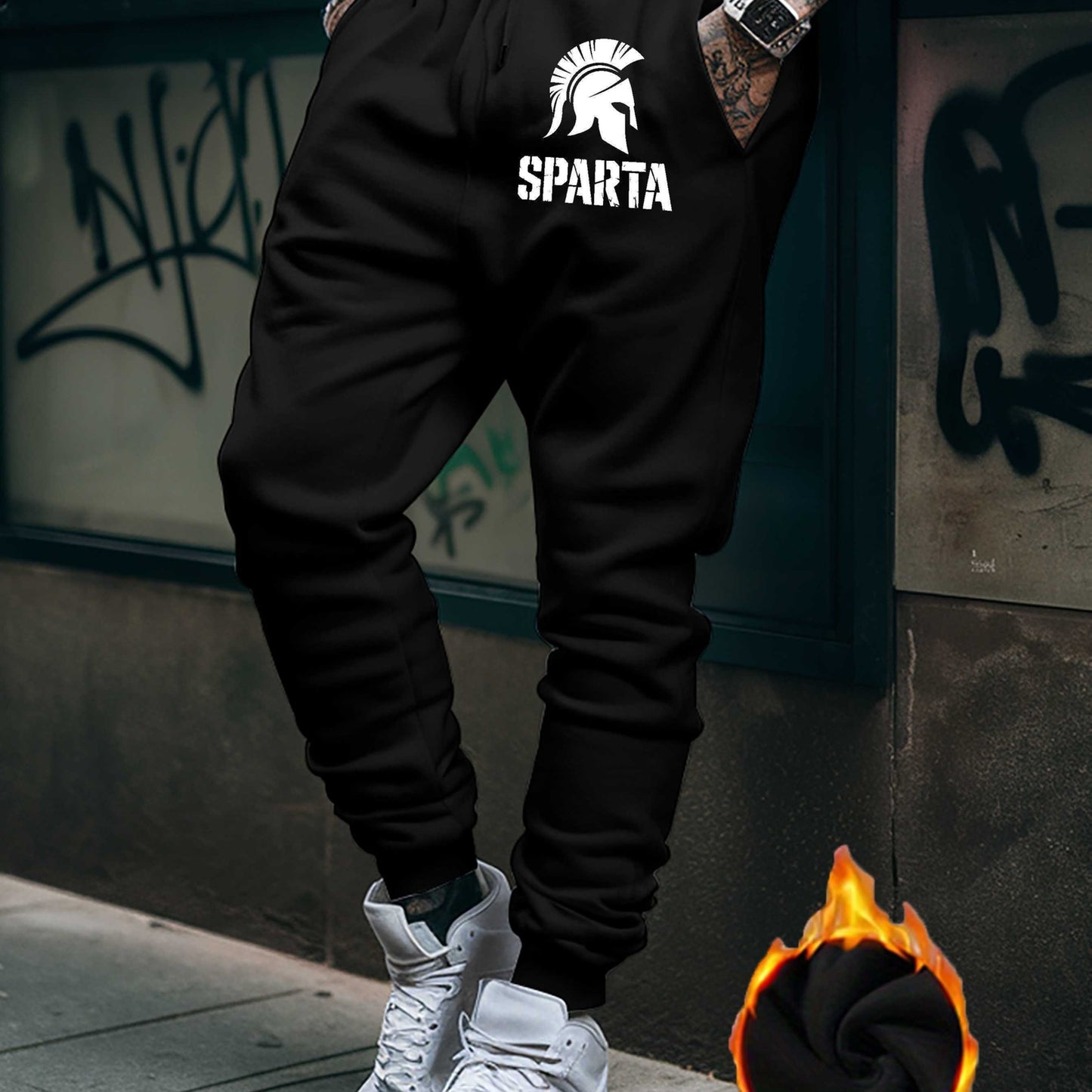 Pantalon Graphique Sparta Soccer Club Homme – 100% Polyester, 12 Coloris, S à XXL
