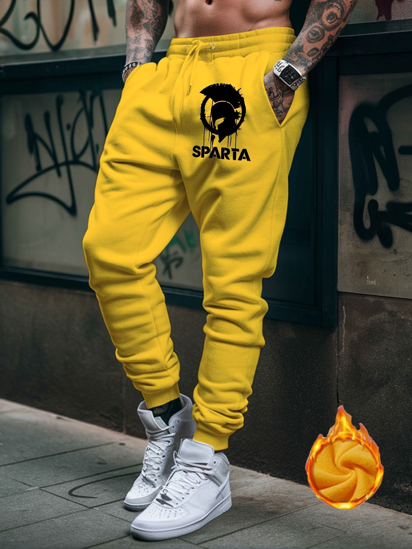 Pantalon Graphique Sparta Soccer Club Homme – 100% Polyester, 12 Coloris, S à XXL