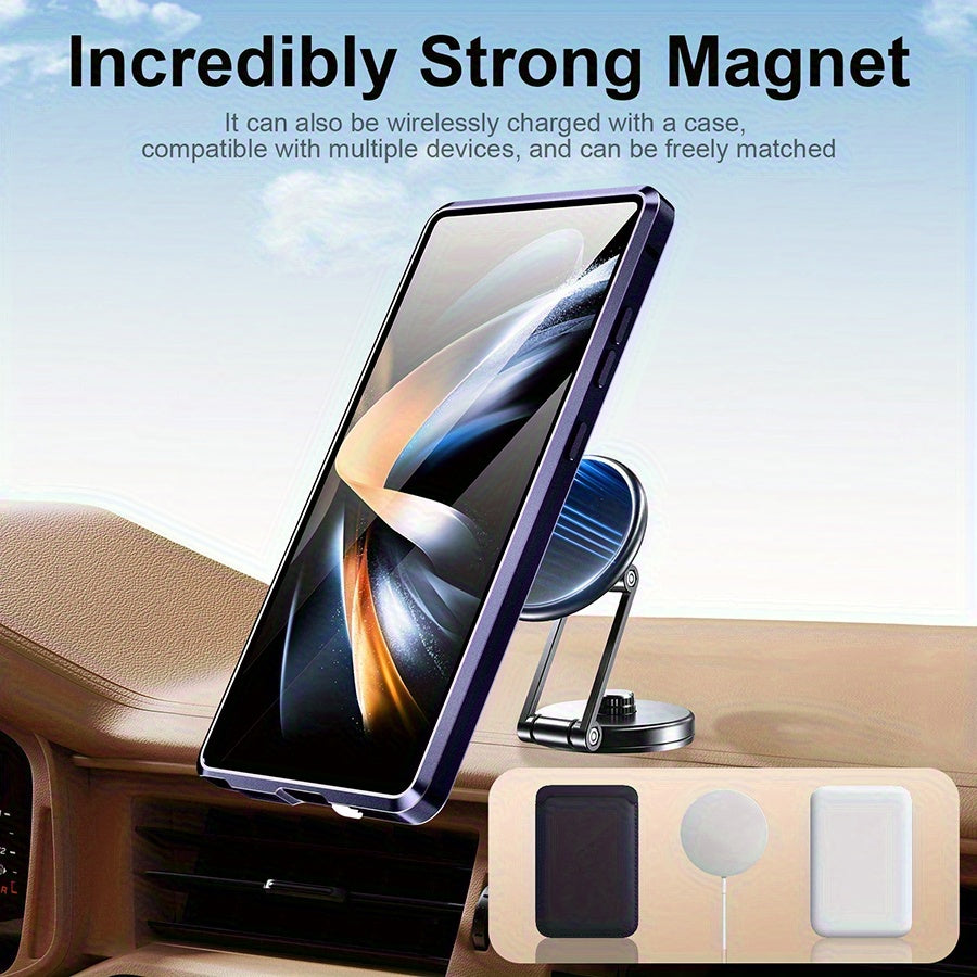 Coque Samsung Galaxy S25 Ultra Magnetique Double Face Verre HD - Protection Lentilles, Support Integre, Systeme Verrouillage, 3 Coloris