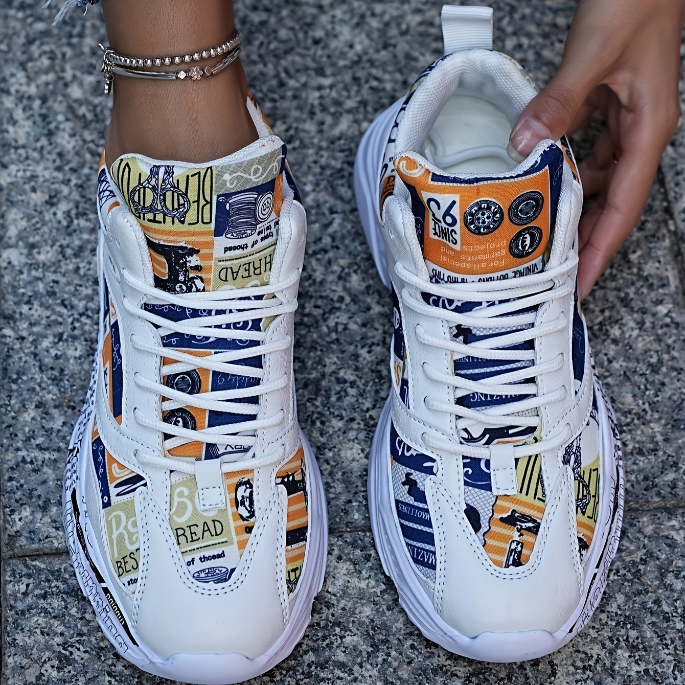 Chaussures Decontractees Graffiti Dessin Anime - Semelle EVA Legere Mixte EU 36-45