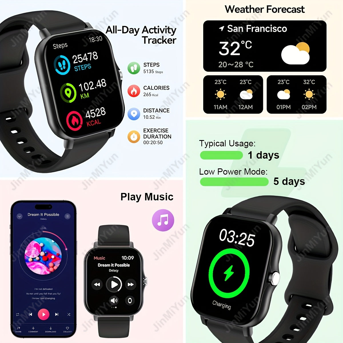Montre connectée de sport tactile plein écran de 1,83 pouces - Topdecheztop.fr